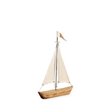Tartane Small 17L x 2W Brown/Cream Nautical Inspired Sailboat by Mercana at Eve Furniture