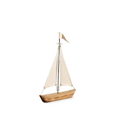 Tartane Small Brown/Cream Nautical Inspired Sailboat by Mercana at Eve Furniture