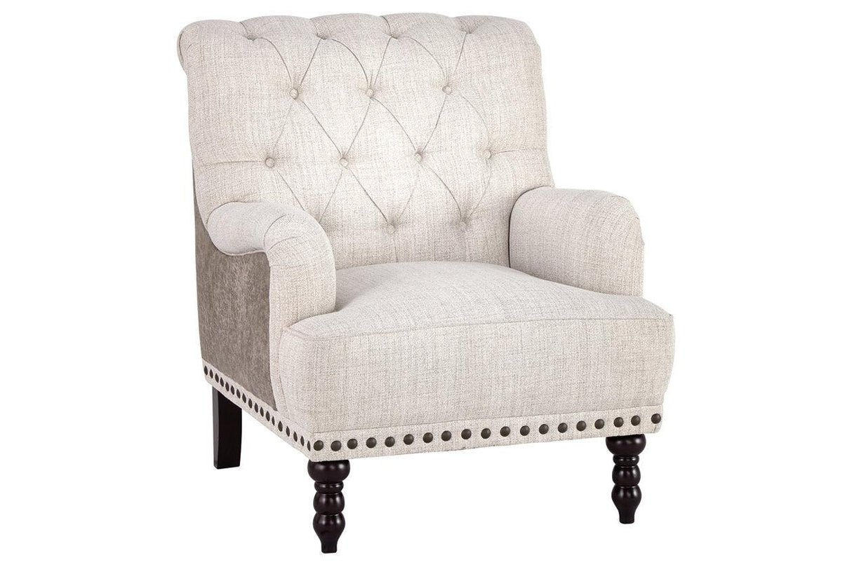 Tartonelle Ivory/Taupe Accent Chair by Ashley at Eve Furniture