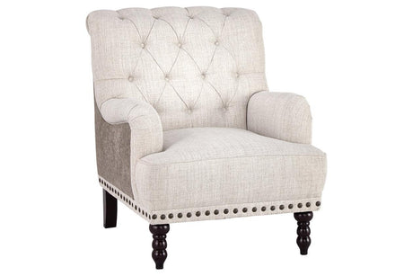Tartonelle Ivory/Taupe Accent Chair by Ashley at Eve Furniture