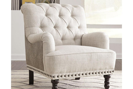 Tartonelle Ivory/Taupe Accent Chair by Ashley at Eve Furniture