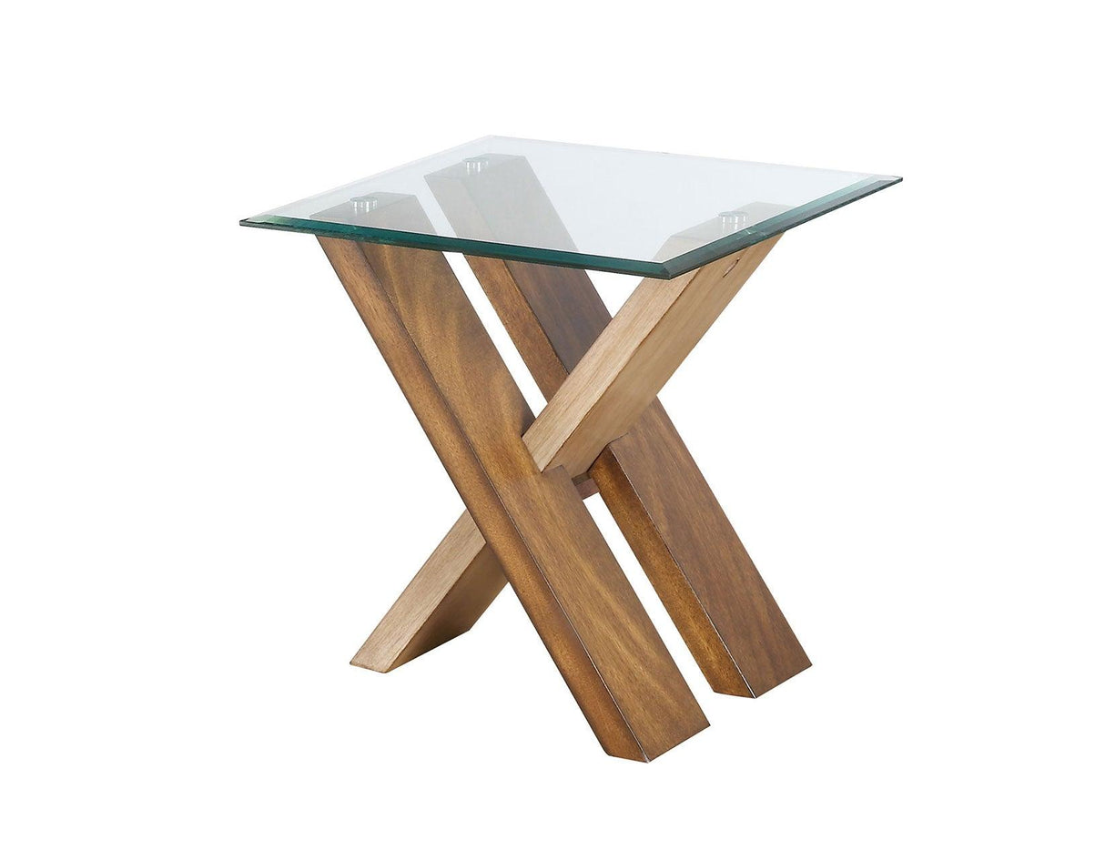 Tasha 3-Piece Set (Glass Top Cocktail & 2 End Tables) by Steve Silver at Eve Furniture