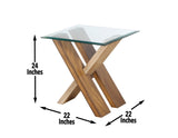 Tasha 3-Piece Set (Glass Top Cocktail & 2 End Tables) by Steve Silver at Eve Furniture