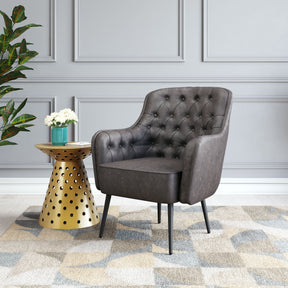 Tasmania Vintage Black Accent Chair by Zuomod at Eve Furniture