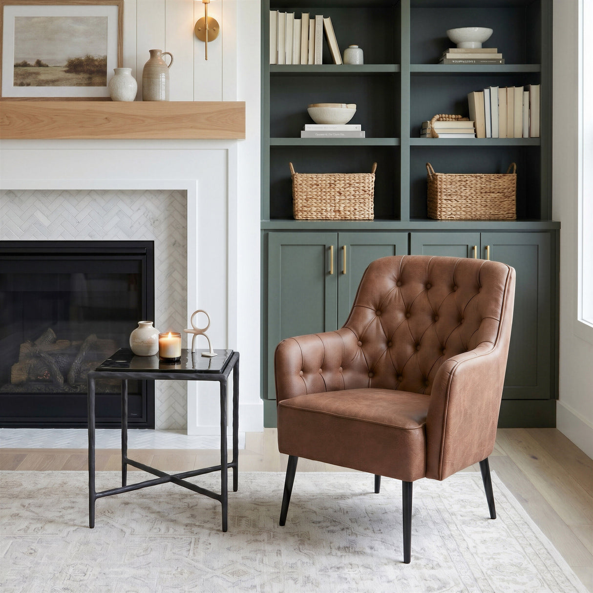 Tasmania Vintage Brown Accent Chair by Zuomod at Eve Furniture
