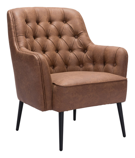 Tasmania Vintage Brown Accent Chair by Zuomod at Eve Furniture