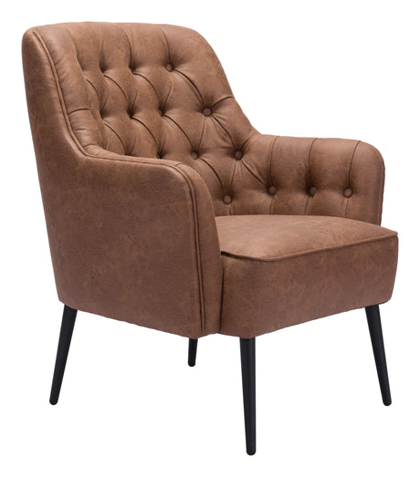 Tasmania Vintage Brown Accent Chair by Zuomod at Eve Furniture