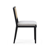 Tassina Cream Upcycled Performance Linen Dining Chair by TOV Furniture at Eve Furniture