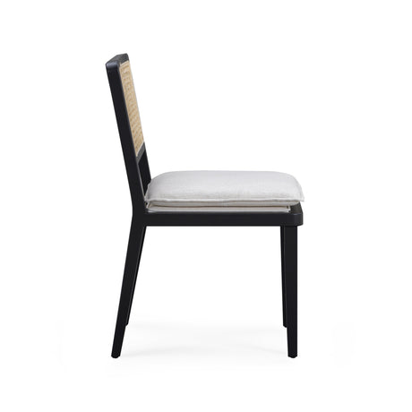 Tassina Cream Upcycled Performance Linen Dining Chair by TOV Furniture at Eve Furniture