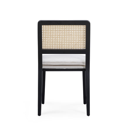 Tassina Cream Upcycled Performance Linen Dining Chair by TOV Furniture at Eve Furniture