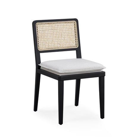 Tassina Cream Upcycled Performance Linen Dining Chair by TOV Furniture at Eve Furniture