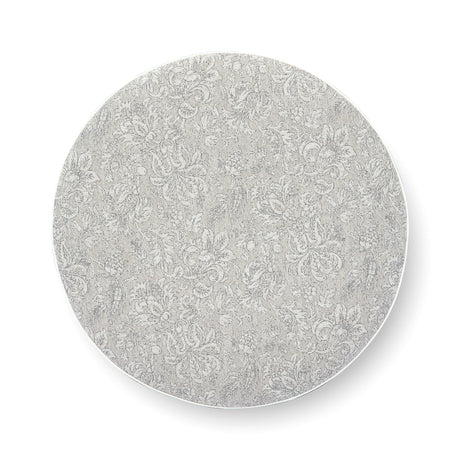Tassy Tasseled Round Ottoman by TOV Furniture at Eve Furniture