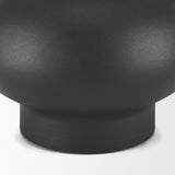 Tasya Large Matte Black w/ Handles Metal Vase by Mercana at Eve Furniture