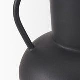 Tasya Small Matte Black Metal Vase by Mercana at Eve Furniture