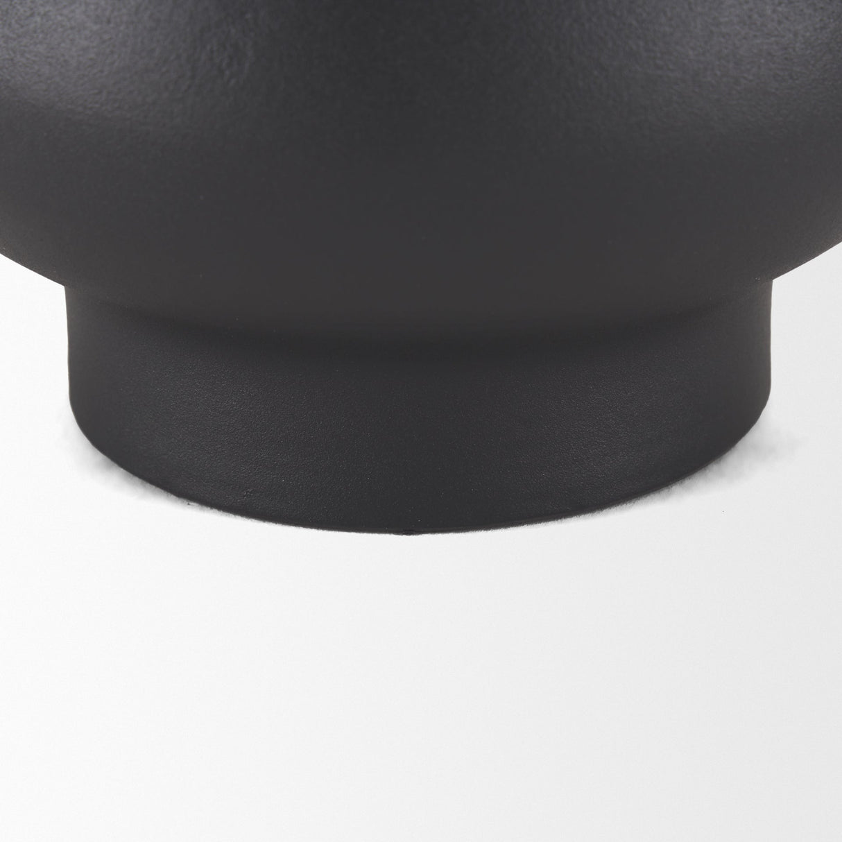 Tasya Small Matte Black Metal Vase by Mercana at Eve Furniture
