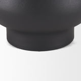 Tasya Small Matte Black Metal Vase by Mercana at Eve Furniture