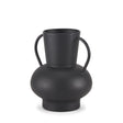 Tasya Small Matte Black Metal Vase by Mercana at Eve Furniture