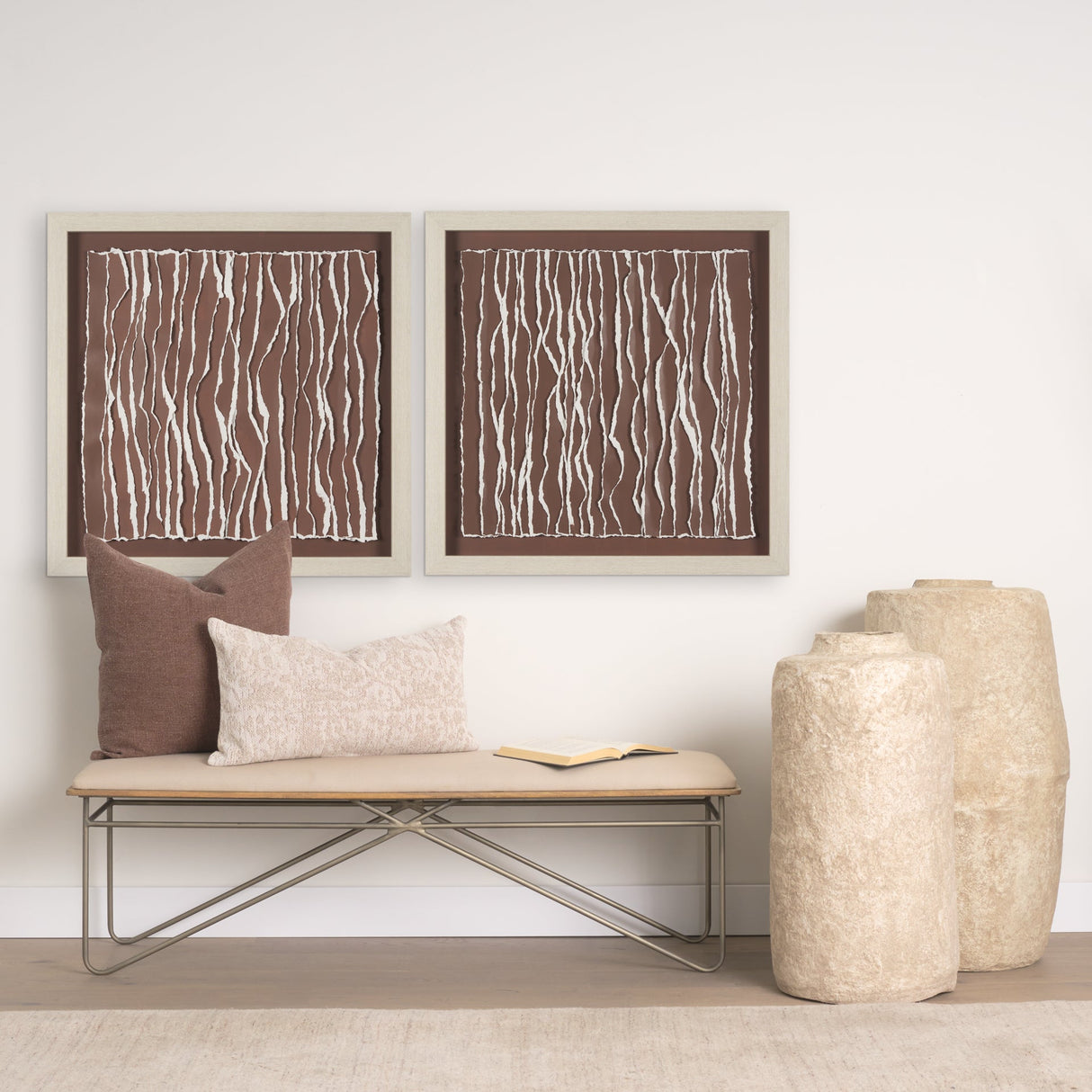 Tattered Waves I by Studio M a handmade Original Framed 3D Textured Artwork under Glass by Mercana at Eve Furniture