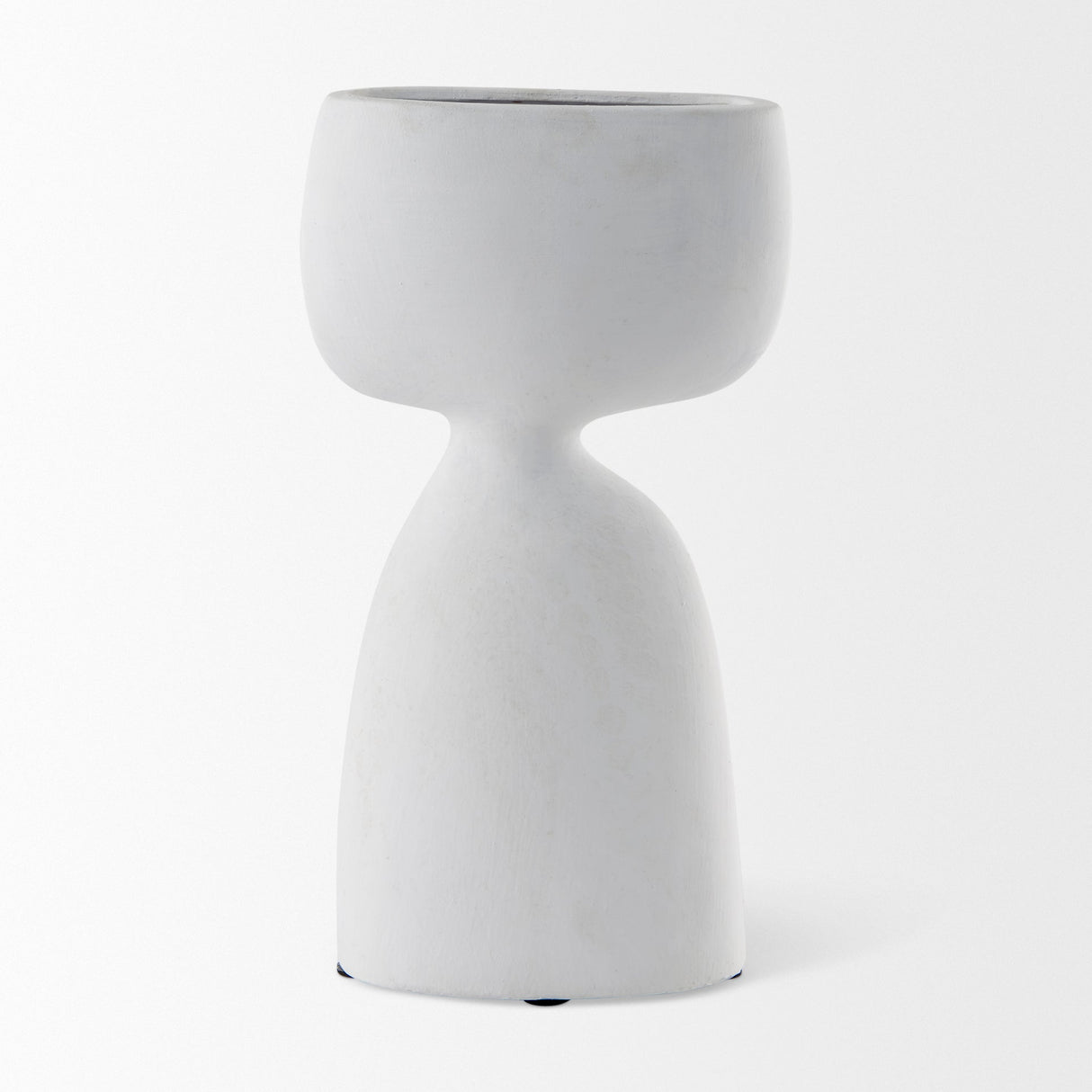 Tatum 11.6H Sculptural White Ceramic Vase by Mercana at Eve Furniture