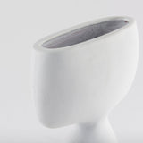 Tatum 11.6H Sculptural White Ceramic Vase by Mercana at Eve Furniture