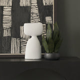Tatum 11.6H Sculptural White Ceramic Vase by Mercana at Eve Furniture