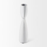 Tatum Sculptural White Ceramic Vase by Mercana at Eve Furniture