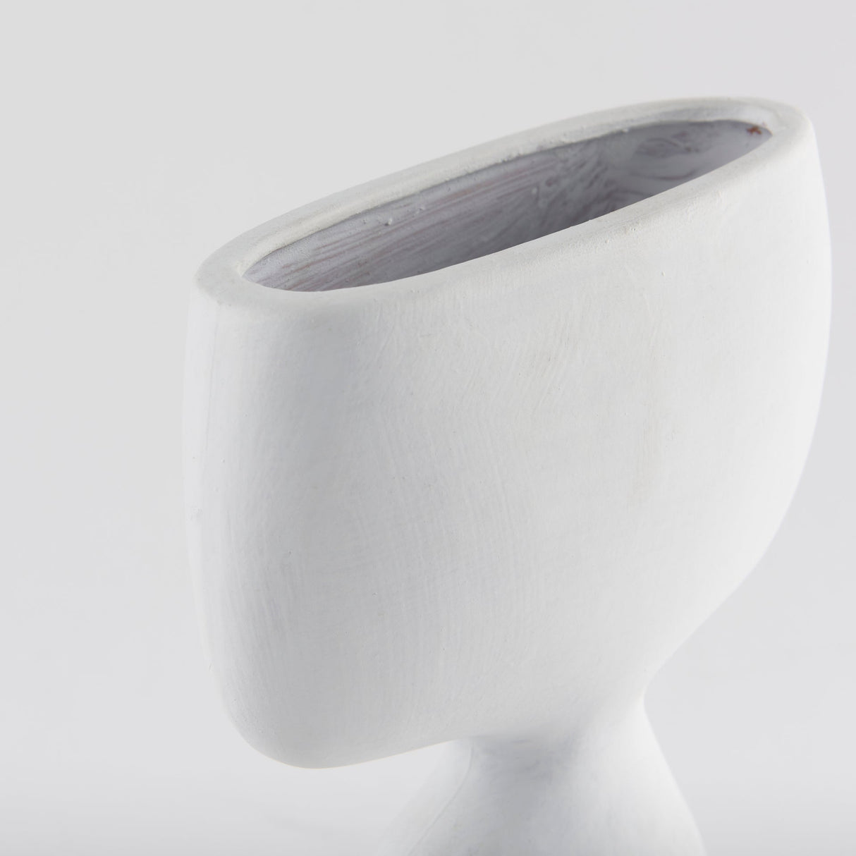 Tatum Sculptural White Ceramic Vase by Mercana at Eve Furniture
