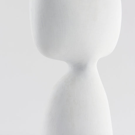 Tatum Sculptural White Ceramic Vase by Mercana at Eve Furniture