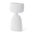 Tatum Sculptural White Ceramic Vase by Mercana at Eve Furniture