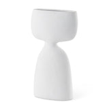 Tatum Sculptural White Ceramic Vase by Mercana at Eve Furniture