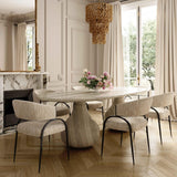 Tatum Taupe Textured Performance Boucle Dining Chair by TOV Furniture at Eve Furniture