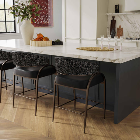 Tatum Vegan Leather 2-Tone Counter Stool by TOV Furniture at Eve Furniture