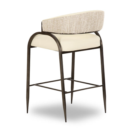 Tatum Vegan Leather 2-Tone Counter Stool by TOV Furniture at Eve Furniture