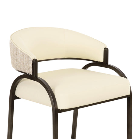 Tatum Vegan Leather 2-Tone Counter Stool by TOV Furniture at Eve Furniture