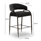 Tatum Vegan Leather 2-Tone Counter Stool by TOV Furniture at Eve Furniture