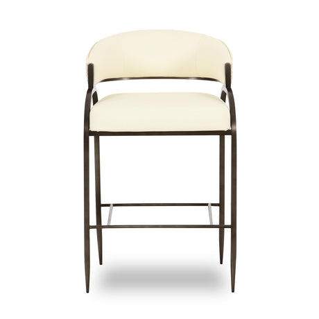 Tatum Vegan Leather 2-Tone Counter Stool by TOV Furniture at Eve Furniture