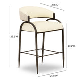 Tatum Vegan Leather 2-Tone Counter Stool by TOV Furniture at Eve Furniture