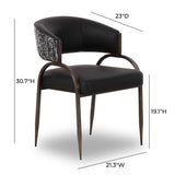 Tatum Vegan Leather 2-Tone Dining Chair by TOV Furniture at Eve Furniture