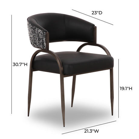 Tatum Vegan Leather 2-Tone Dining Chair by TOV Furniture at Eve Furniture