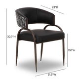 Tatum Vegan Leather 2-Tone Dining Chair by TOV Furniture at Eve Furniture