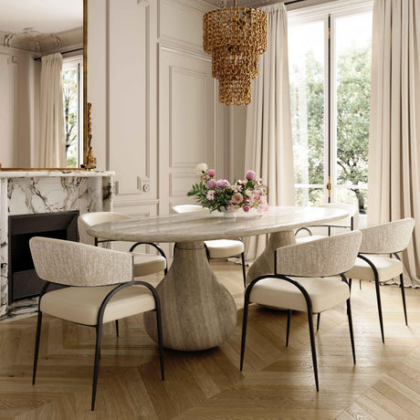 Tatum Vegan Leather 2-Tone Dining Chair by TOV Furniture at Eve Furniture