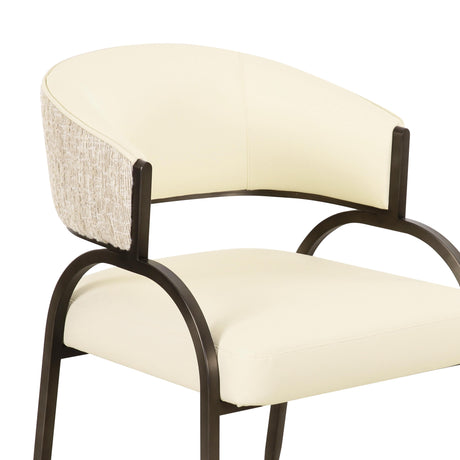 Tatum Vegan Leather 2-Tone Dining Chair by TOV Furniture at Eve Furniture