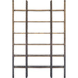 Taunton I Brown Wood and Black Iron Six Shelving Unit by Mercana at Eve Furniture