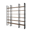Taunton II Dark Brown Wood And Black Iron Six Shelving Unit by Mercana at Eve Furniture