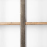 Taunton Medium Brown Wood W/ Antique Nickel Metal Frame 6 Tier Shelving Unit by Mercana at Eve Furniture