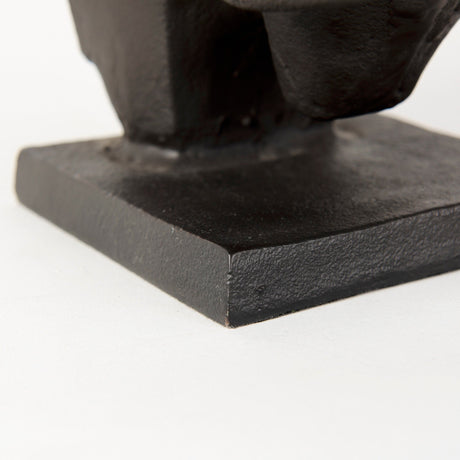 Tauro III (Set of 2) Black Cast Aluminum Raging Bull Bookends by Mercana at Eve Furniture