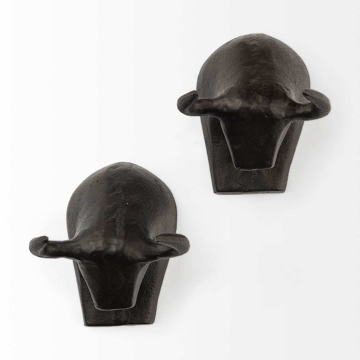 Tauro IV (Set of 2) Black Cast Aluminum Raging Bull Wall Decor by Mercana at Eve Furniture