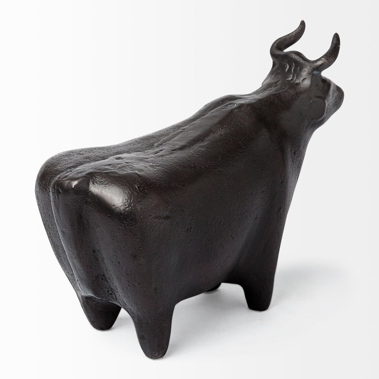 Taurus II Black Cast Aluminum Bull Decorative Object by Mercana at Eve Furniture