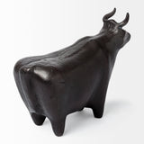 Taurus II Black Cast Aluminum Bull Decorative Object by Mercana at Eve Furniture