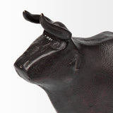 Taurus II Black Cast Aluminum Bull Decorative Object by Mercana at Eve Furniture